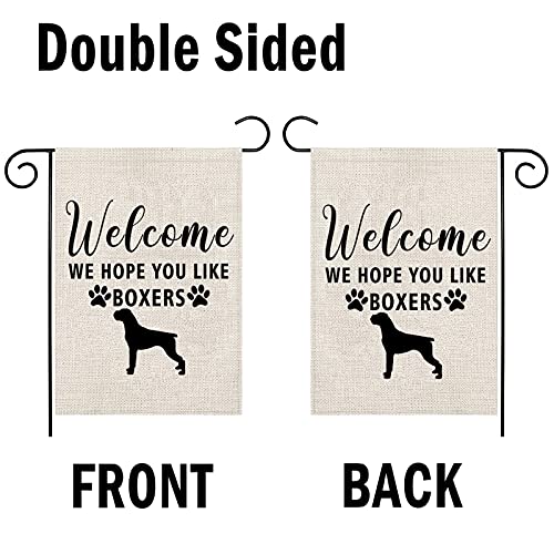 Boxers Garden Flag Boxers Dog Flag Welcome We Hope You Like Boxers Garden Flag (Like Boxers Flag)2