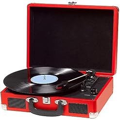Tourne-Disque, Haut-parleurs Bluetooth sans Fil Portables, Taille de la Paume, avec Radio FM, Gramophone, Design rétro… - Les Beatles, Paul McCartney, John Lennon, RIngo Starr, George Harrison