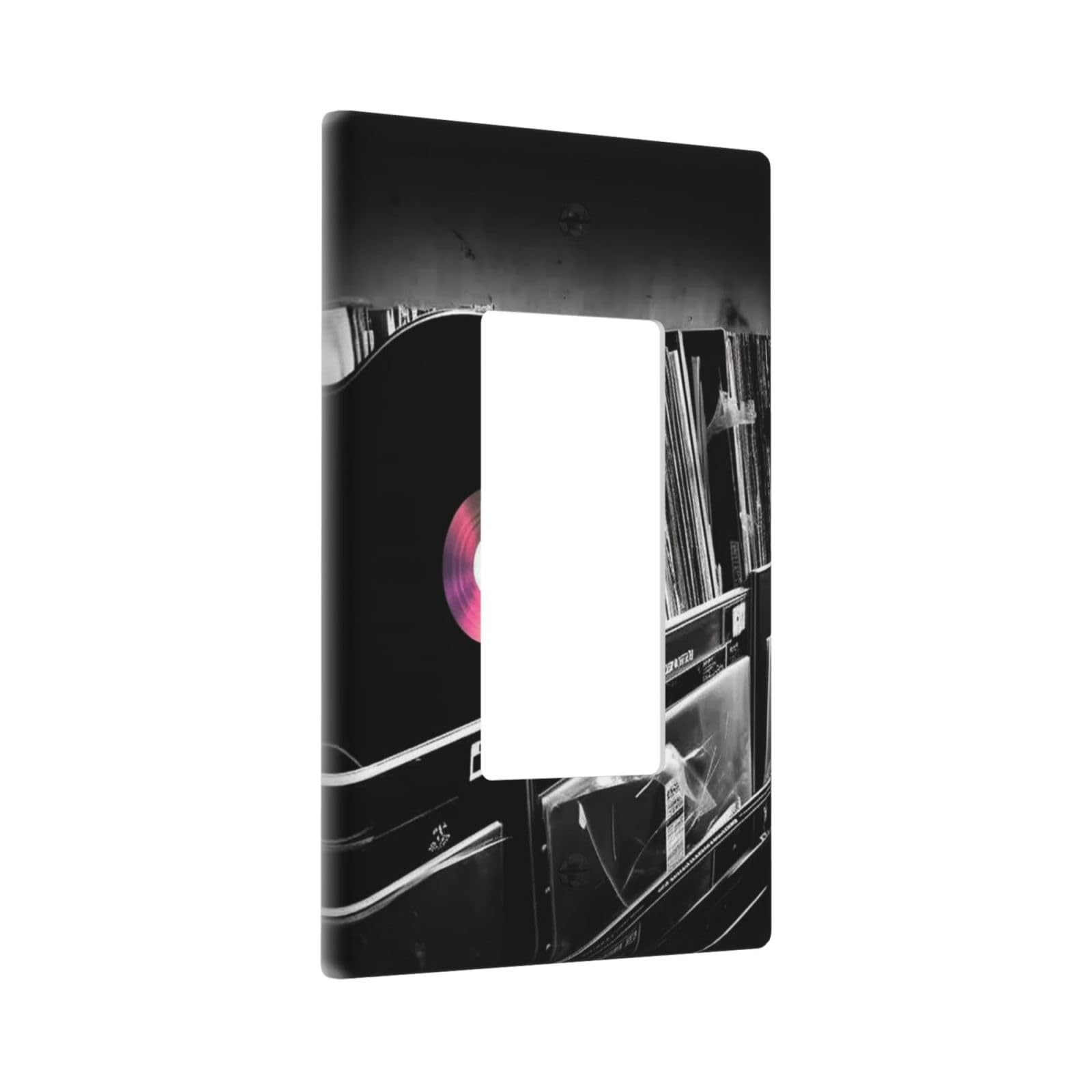Red Black White Abstract 1-Gang Light Switch Cover – Decorative Wall Plate For Outlets, Durable & Fire-Resistant For Home Or Office