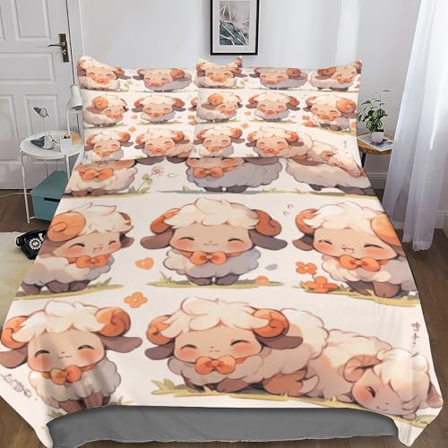 Housse de couette douce microfibre à motifs animaux mignons pour enfants - 4