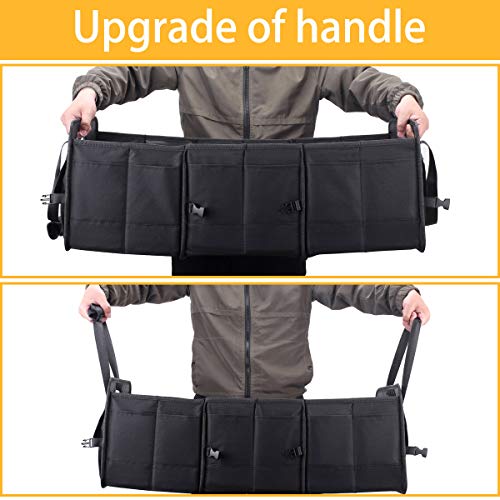 Autoark Multipurpose Car Trunk Organizer With Straps,Non-Slip Waterproof Bottom,Durable Collapsible Adjustable Compartments Cargo Storage,Upgraded Handle,Ak-072 #TOP4