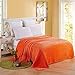 LAGEDOUDING Tessuti per la casa Morbida Coperta Solida Pile Coperta di Flanella Divano Adulto Biancheria da Letto Manta Coperte da tiro per Letti, Arancione, 180 X 200 cm