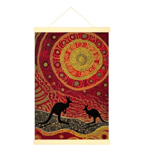 Kangas Aboriginal Sun Dots Wall Art Poster