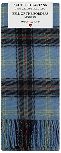 Bell of the Borders Modern Tartan 100% Lambswool Scarf Made in Scotland