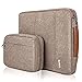 Voova Laptoptasche Laptophülle 14-15.6 Zoll mit Abnehmbare Zubehörtasche, Laptop Tasche Sleeve Notebook Hülle Case Notebooktasche für MacBook Pro 15/16,Surface Book 3 15,XPS 15,Chromebook, Khaki