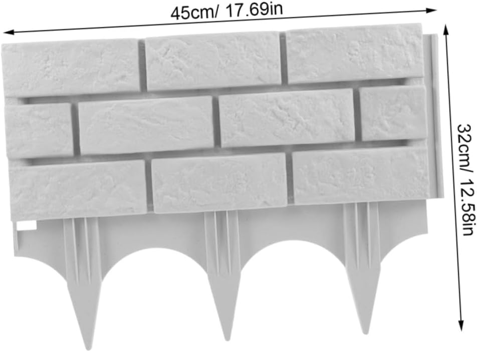 POPETPOP 3Pcs Outdoor Plastic Picket Fence Decorative Garden Landscape Edging Plant Borders Portable Stable Courtyard Fence for Garden Patio Lawn