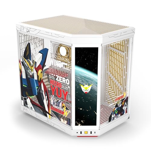 Image of Hyte Y70 Touch Infinite Gundam Wing Official Licensed - Mid-Tower ATX Gaming PC Desktop Case - Panoramic Tempered Glass - Dual Chamber - High Airflow Chassis - PCIE 4.0 Riser Cable Included - White