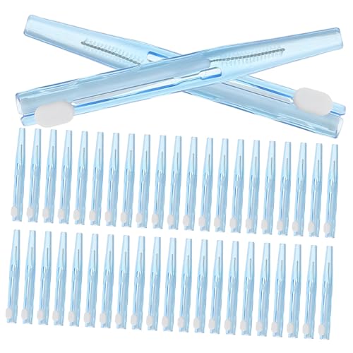 ROMISBABA 40 piezas Cepillos Interdentales Cepillo Portátil para Limpieza Dientes y Diseño Ergonómico Azul