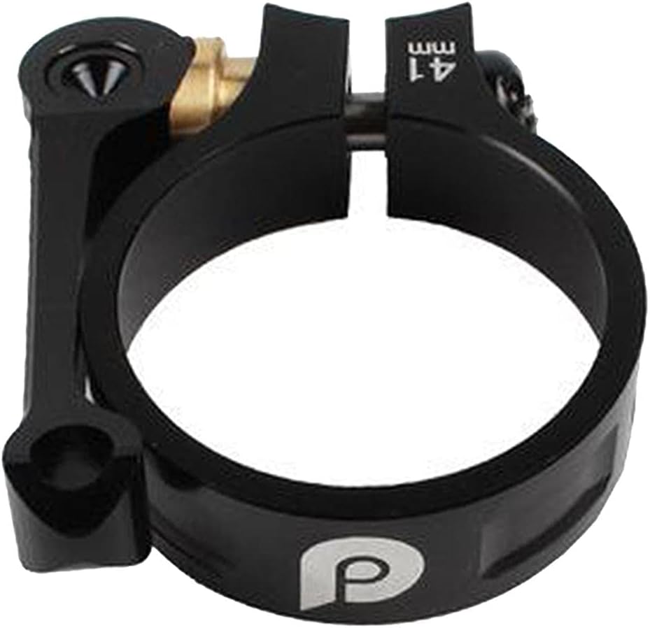 Aluminum Alloy 41mm Bike Seatpost Clamp for 33.9mm Seatpost - Weight Quick Release Collar for Mountain, Road, Folding Bikes - Black, 41mm