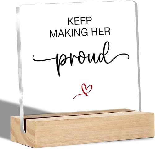 Regalos conmemorativos para la pérdida de mamá duelo, regalo de pérdida de la abuela, regalos de condolencias con texto en inglés Keep Making Her