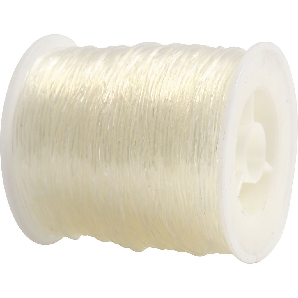 Cordón elástico para cuentas, grosor 1 mm, redondo, 50 m