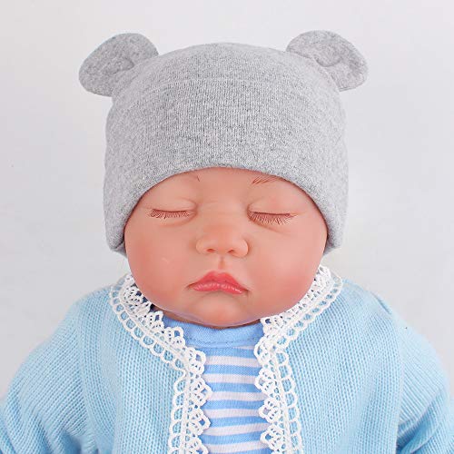 Image of JANGANNSA Cotton Newborn Baby Girls Hat Spring Newborn Boys Hat Cute Rabbit Infant Beanie