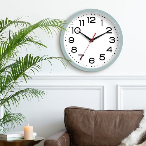 Roymnie ROYMNIE417 Wall Clock Silent Non-Ticking Modern Clock Battery Operated 8 Inch Small Classic Analog Decorative thumb #4