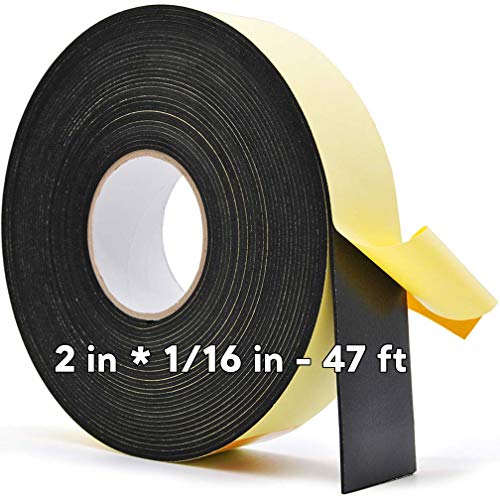 Best Cyber Deals 🔥 Foam Insulation Tape -2" W x 1/16" T- Adhesive Doors Windows Seal Weatherstrip, Waterproof, Plumbing, HVAC Pipes, Cooling, Air Conditioning, Craft Tape