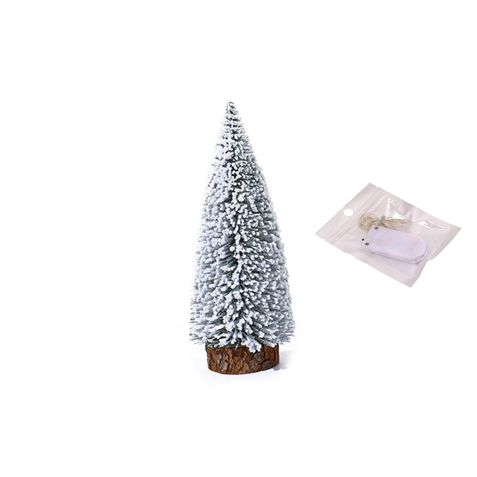 Jazuaiao Tabletop Christmas Tree with LED Light Cedar Ornaments Christmas Decorations for Holiday Artificial LED Light
