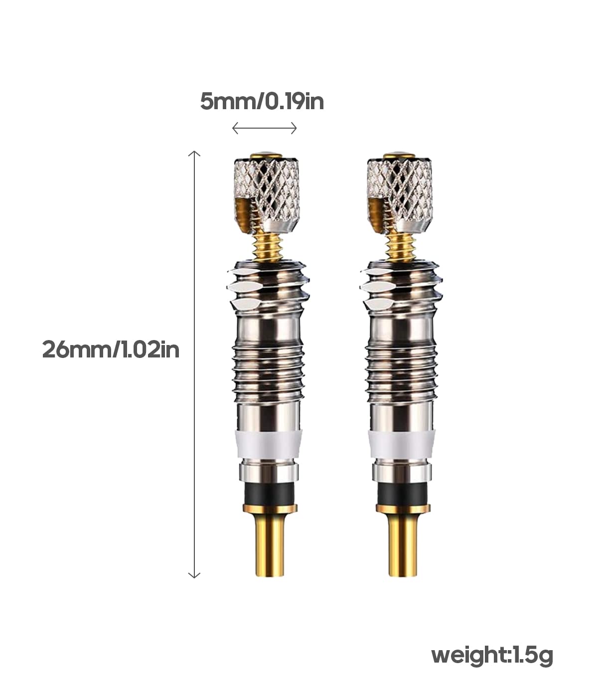 15 Pezzi Valvola Nucleo Valvole Presta Valvole Universale Nucleo Valvola Pneumatico per Tubeless Road Bike(26 * 5mm)