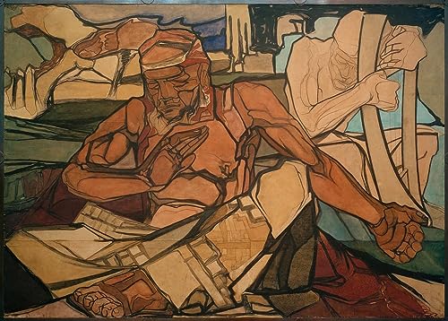 Impression d'art David et Saül sur toile premium Johann Thorn Prikker 60x90