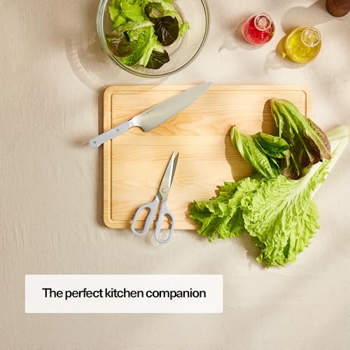 Image of Misen Heavy Duty Kitchen Shears - Comfortable Ambidextrous Scissors for Meat, Poultry, Herbs & More - Easy to Clean - German Stainless Steel - Large | White