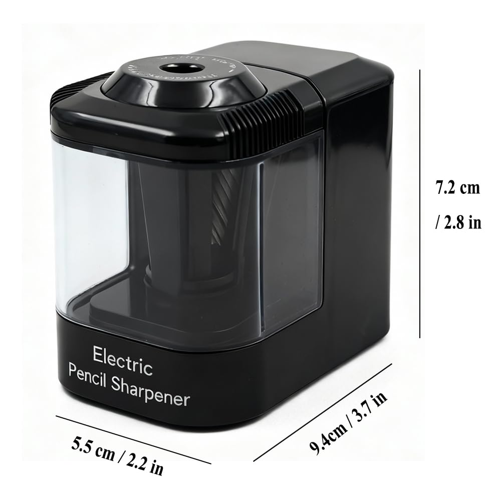 Electric Pencil Sharpener, AA Battery/Usb Powered, Heavy-Duty Sharp