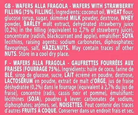 Balconi Strawberry Wafer Cubes, 8.8 oz (250 g)