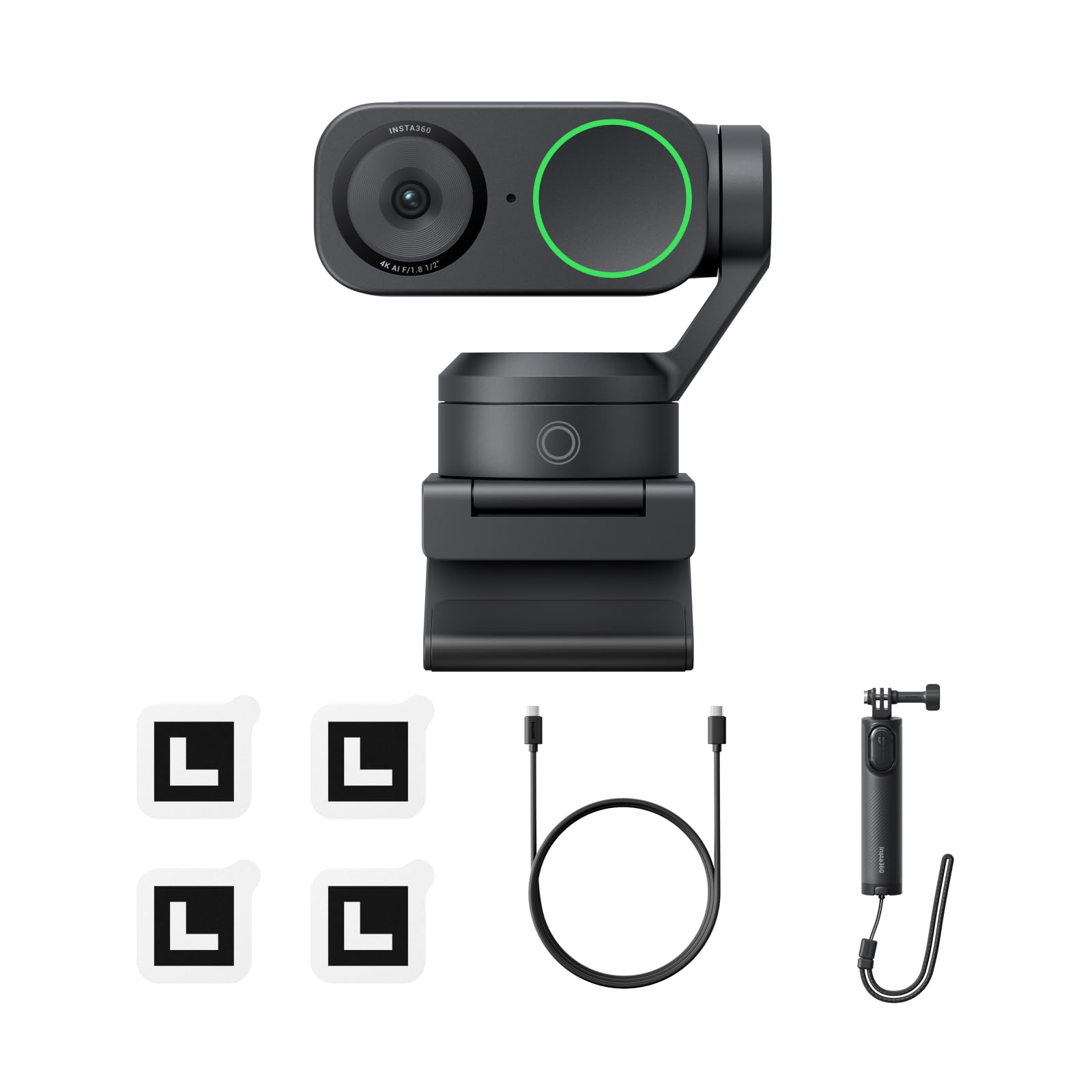 Amazon.com: Insta360 Link 2 Tripod Bundle 2.0 - PTZ 4K Webcam for