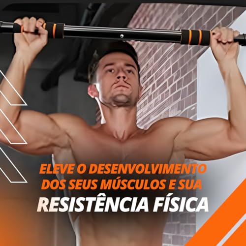 Barra Fixa de Porta para Exercícios Ajustável 63cm a 96cm Premium