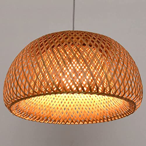 Lustre rotin suspension rotin vintage style japonais salon salle à manger E27