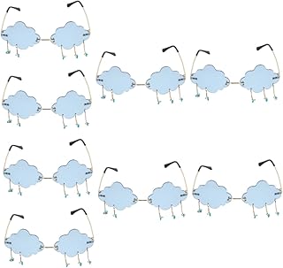 8 Pçs Óculos De Chuva Nuvem Óculos De Sol Feminino Vintage Adulto Óculos Sem Aro Óculos De Sol Nuvem Borla Decoração Retrô Óculos De Sol Sem Moldura Óculos De Sol Masculinos