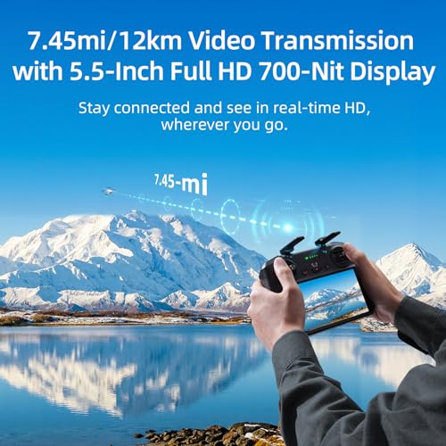Image of Skyrover S1 Mini Drone Camera Combo with Screen Controller, 4K /60fps Video, 8K Photo, 7.45-Mi Video Transmission, Under 249g, Auto Track, Vertical Shooting, 120-Min Flight Time with 3 Batteries