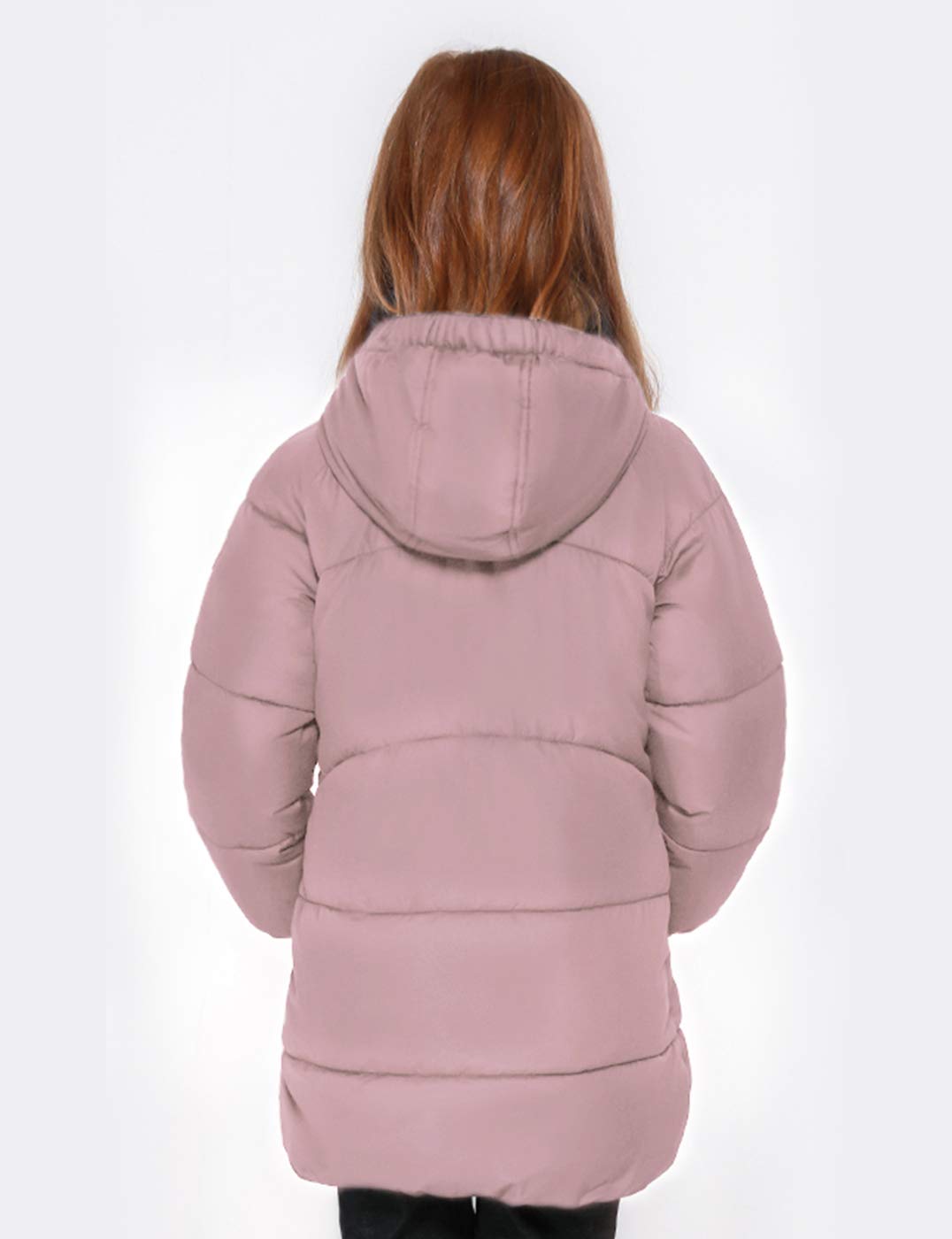 maoo garden Abrigo Ligero Acolchado Largo de Invierno para Niñas Chaqueta de lana Suave Acolchada Gruesa con Capucha