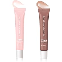 2 PCS Summer Lip Glossy Butter Balm Set, Tinted Lip Balm Long-Lasting Hydrating and Moisturizer, Glitter Lip Glossy Soften Dry Lips and Lip Care, Christmas, Birthdays Gifts for Women and Teen Girls