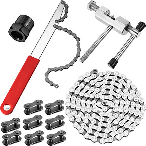 12 Pieces Bike Chain Tool Includes 6/7/8Speed Bicycle Chain 116 Links