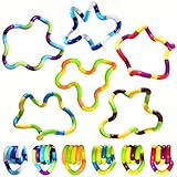 Sensory Fidget Toys - 6PCS Multicolor Twisty Fidget Toys for Adults,Boys,Girls for Relaxation,Anxiety Stress Relief,Decompression-Squeeze, Twist, Chain Spinner Alternative Gift