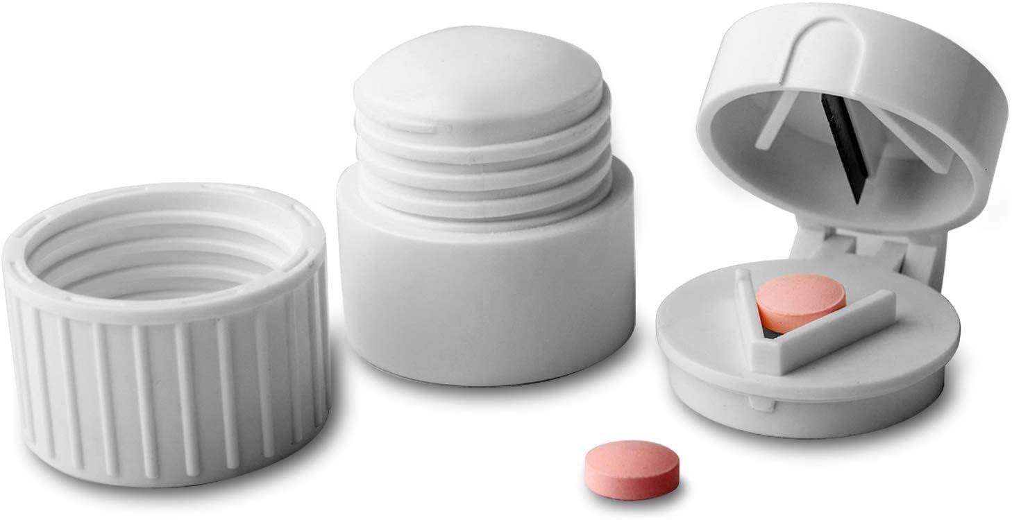YAVRIXZ 4 in 1 Multifunctional Pill Cutter Grinder, for Small Pills Tablet Splitter Crusher for Medicine Or Vitamin, Medication, Supplement, Ideal for Purse or Pocket.