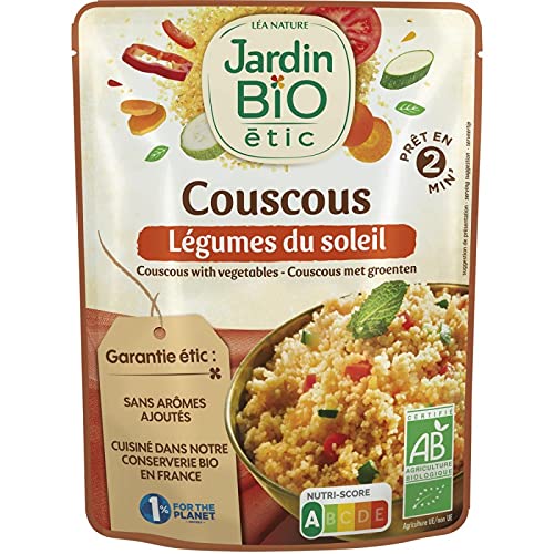 JARDIN BIO ETIC COUSCOUS AUX LÉGUMES BIO SACHET EXPRESS 220G - JARDIN BIO ETIC - LOT DE 4 - Offre Special