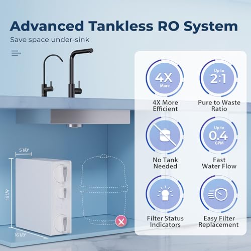 Image of iSpring RO500-ORB Reverse Osmosis System, NSF /ANSI 58 Certified, 500 GPD