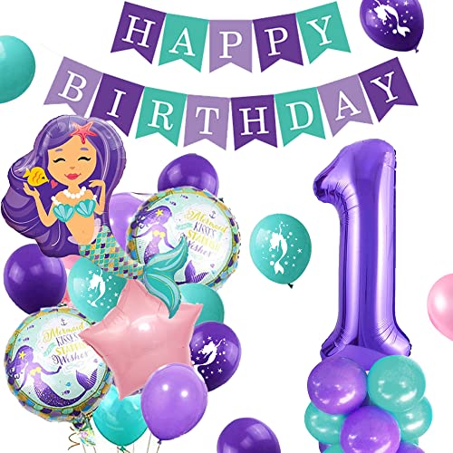 Vcumter Palloncini Compleanno 1 Anno, Sirena