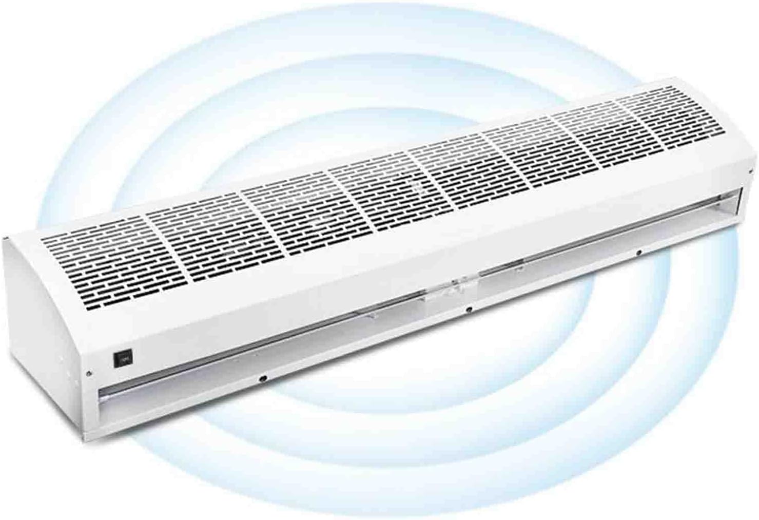 Wall-Mounted Air Curtain Machine, 60" Air Curtain, Low Noise, Large Air olume, Energy Saing, Remote Control Style (Size : 36") (White 71")