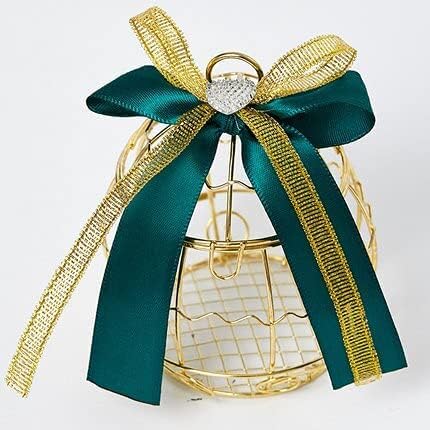 Gold Vintage Retro Bird Cage Candy Boxes Baby Shower Favor Gift Box Mini Metal for Guests Party Birthday Souvenir Material (3,10PCS)
