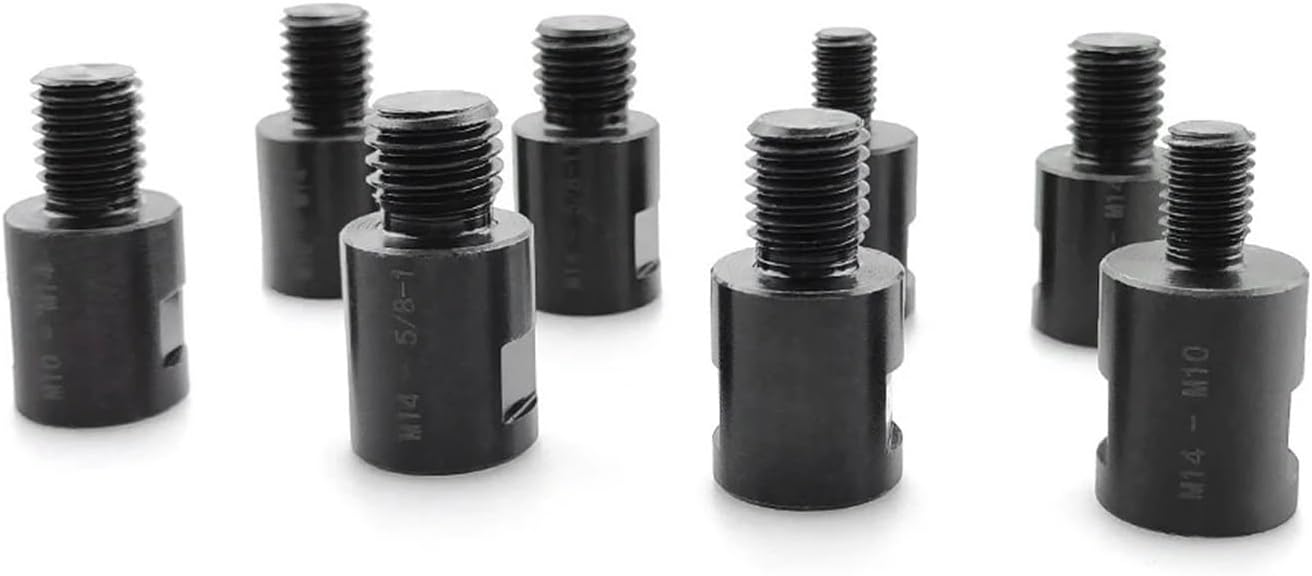 M14 M10 5/8-11'' Adapter Angle Grinder Thread Converter Adaptive Shaft Connector Polished for Diamond Core Drill Bits Hole Saw