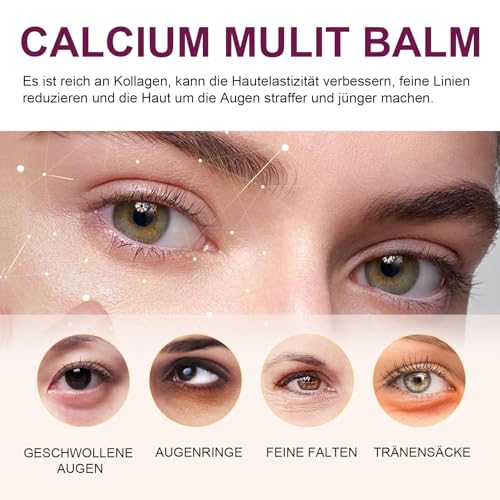 Calcium Multi Balm Stick, Korean Skincare Anti Aging Augencreme gegen Falten und Augenringe, Collagen Sticks Feuchtigkeitscreme Gesicht, Anti Falten Creme für Damen, Multifunktionale Augenbalsam 2PCS