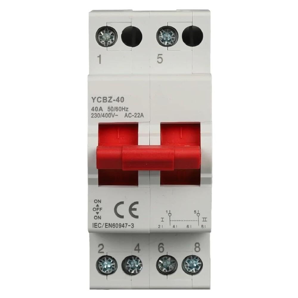 Accessori elettrici Commutatore 2 poli/3 poli 40A/63A 50/60Hz Sezionatore Interruttore automatico di carico Interruttore automatico di sicurezza residenziale(YCBZ-40 40A,3P)