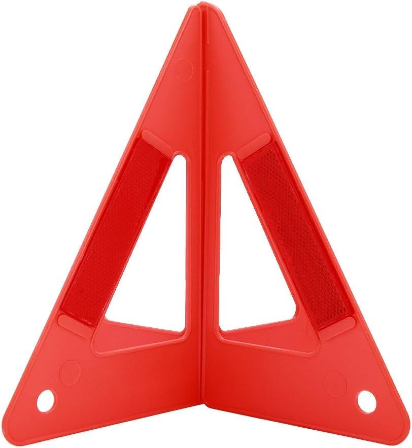 Emergency Roadside Reflective Warning Triangle Kit, 3 Pack, for Cars Trucks Vans Motorcycles, Bright Orange