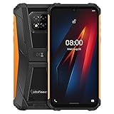 Ulefone Armor 8 Smartphone Incassable Android 10, 6.1’’ HD+ Robuste Téléphone Portable Debloqué Etanche, Helio P60 4 Go + 64 Go, Triple Caméra Arrière 16MP, GPS NFC, Déverrouillage du Visage Orange