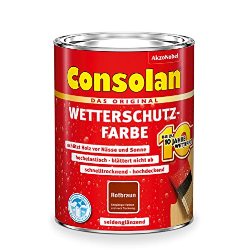 2,5 Liter Consolan Wetterschutzfarbe , rotbraun Nr. 204