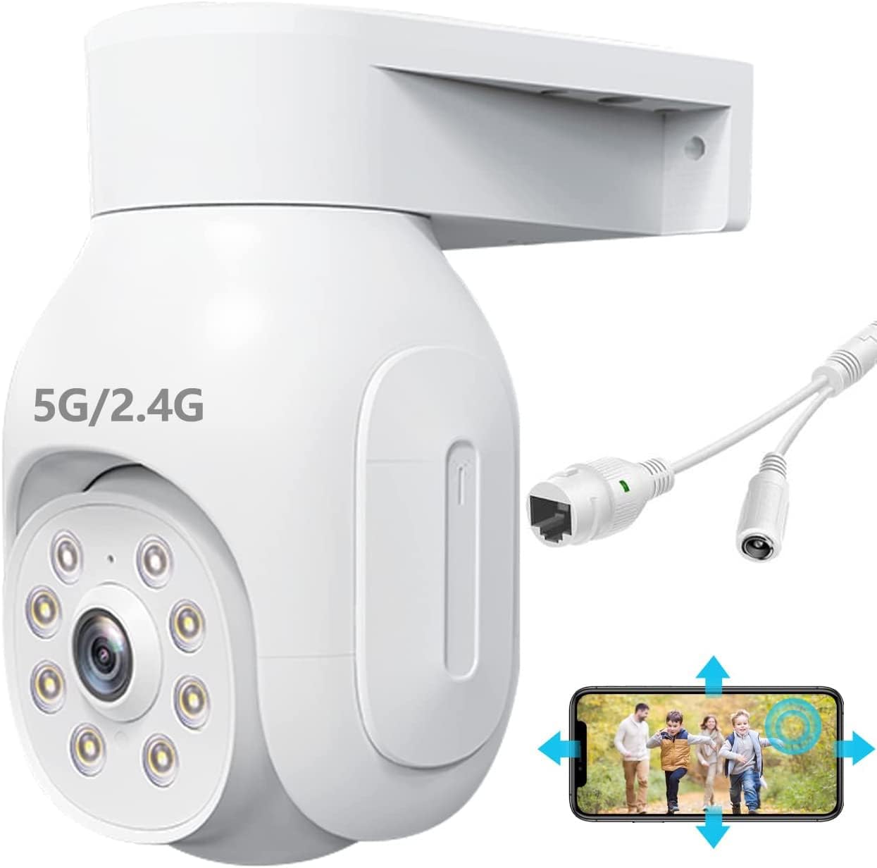 5G Security Camera, 3MP HD Video Resolution, 360 Degree