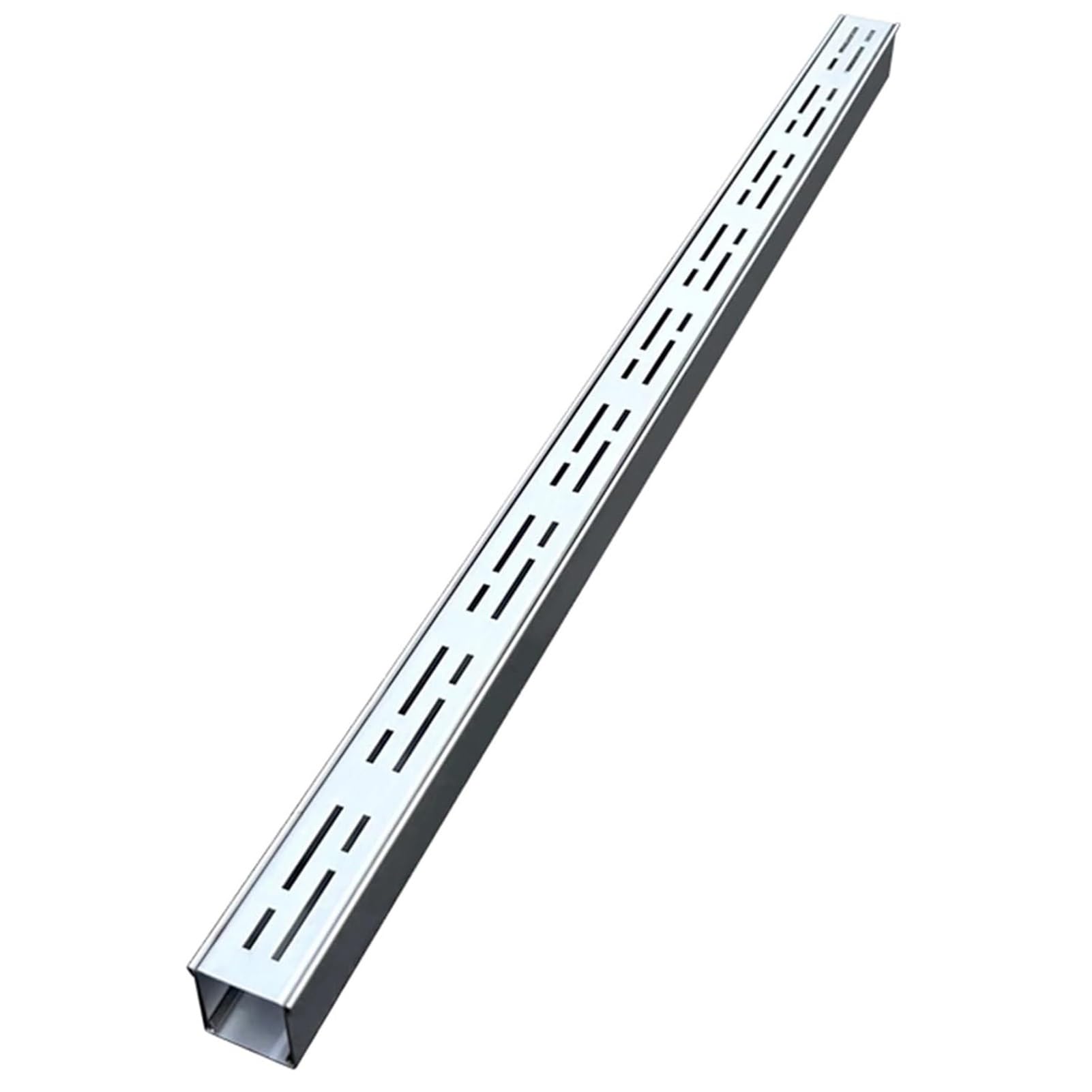 GLDYTVF Outdoor Trench Drain System with Stainless Steel Grate - Heavy Duty Drainage Solution for Driveways, Yards, Patios, Pools, and Gardens - Prevents Flooding and Erosion