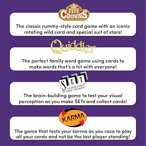 Image of Five Crowns 4 Pack Bundle Card Games for Kids