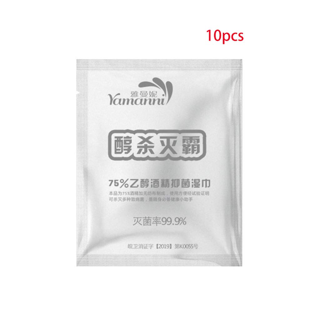 Shefii10Pcs Antïbacterïal Wet Wïpes 75% Medïcïnal Alcohol Dïsïnfectant