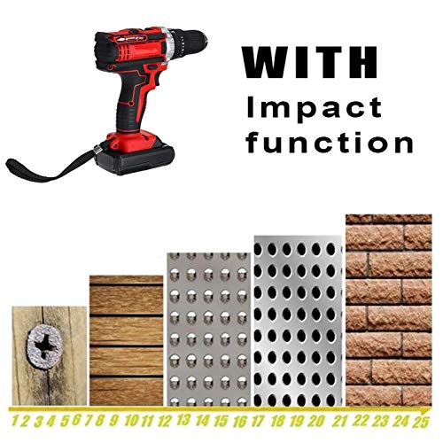 MFJFHK Speed Professional Hammer-Schraubendreher, mit LED 48 V Akku-Bohrmaschine, Akku-Drehwerkzeug, wiederaufladbare… – Bild 4